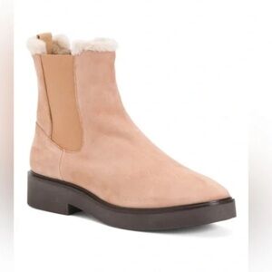 Stuart Weitzman | Alpine Cozy Suede & Shearling Chelsea Boot
